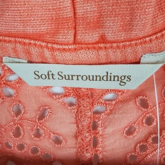 NWT Soft Surroundings Women's Ellie Topper Cardigan - Coral Reef - Choose Size