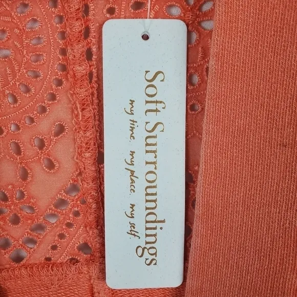NWT Soft Surroundings Women's Ellie Topper Cardigan - Coral Reef - Choose Size