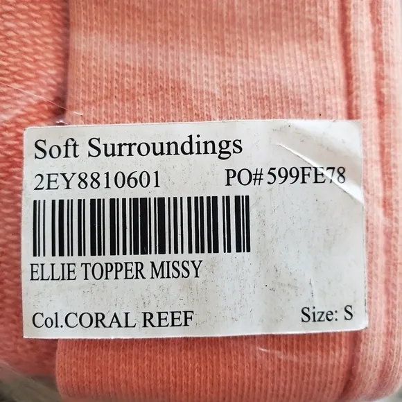 NWT Soft Surroundings Women's Ellie Topper Cardigan - Coral Reef - Choose Size