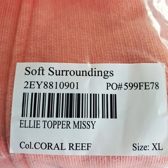 NWT Soft Surroundings Women's Ellie Topper Cardigan - Coral Reef - Choose Size