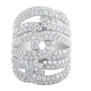 Odelia 18kt White Gold Diamond Knotted Ring