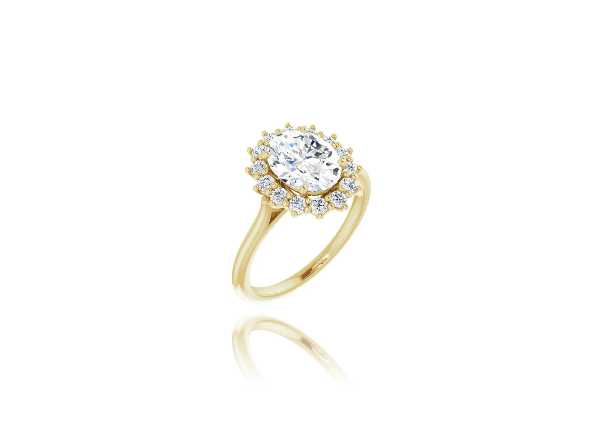 Oval Halo Engagement Ring