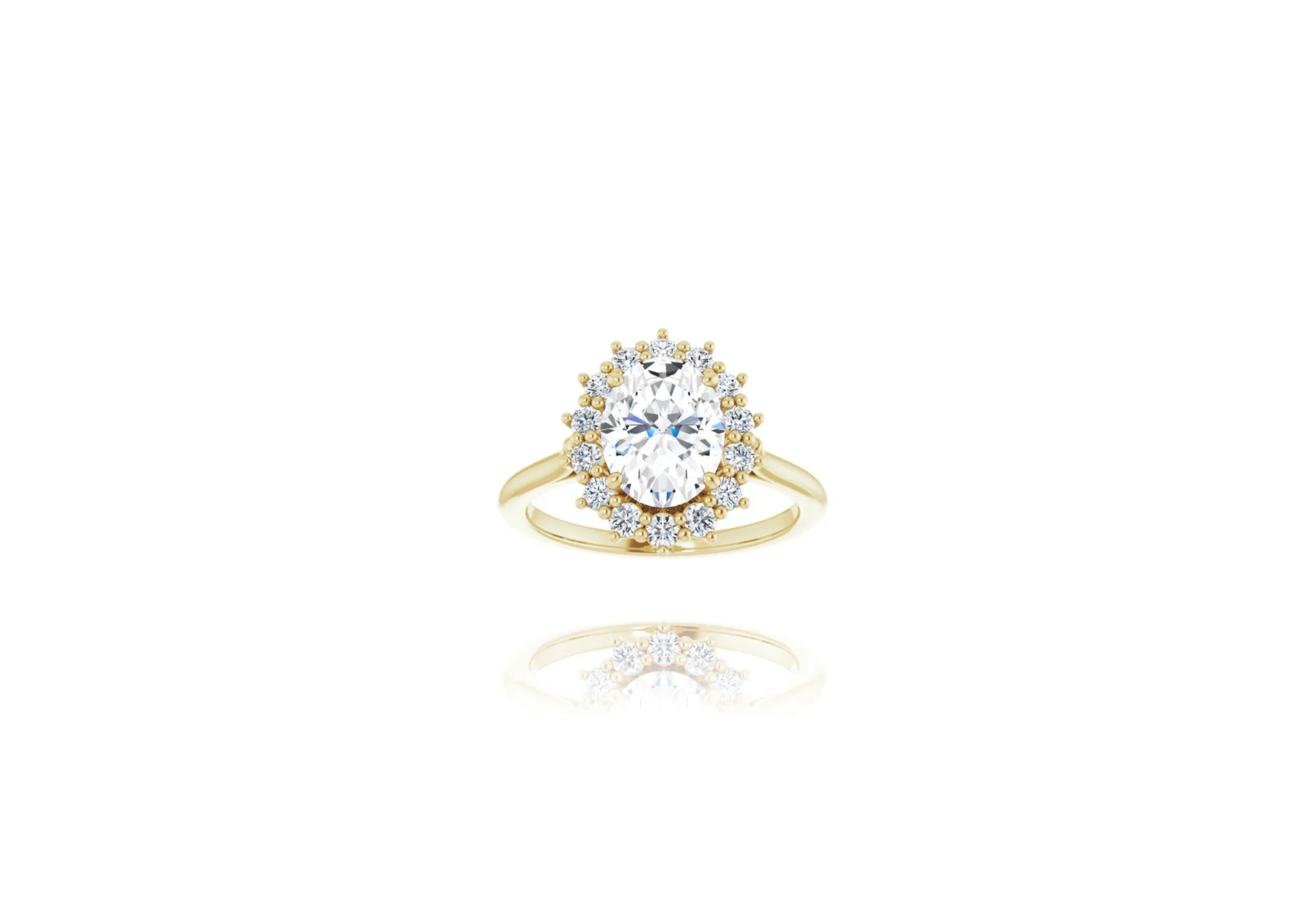 Oval Halo Engagement Ring
