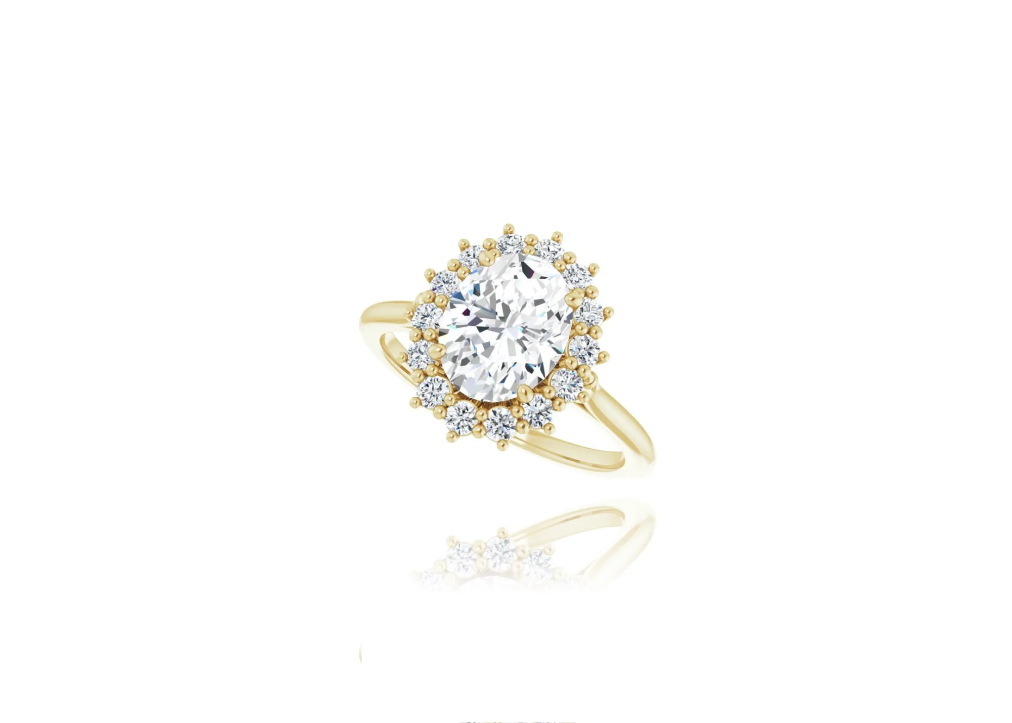 Oval Halo Engagement Ring