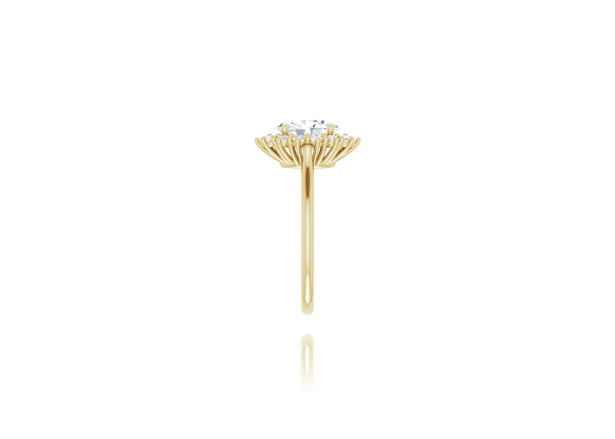 Oval Halo Engagement Ring