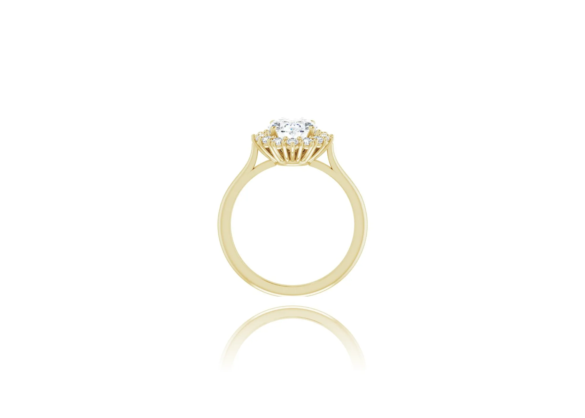 Oval Halo Engagement Ring