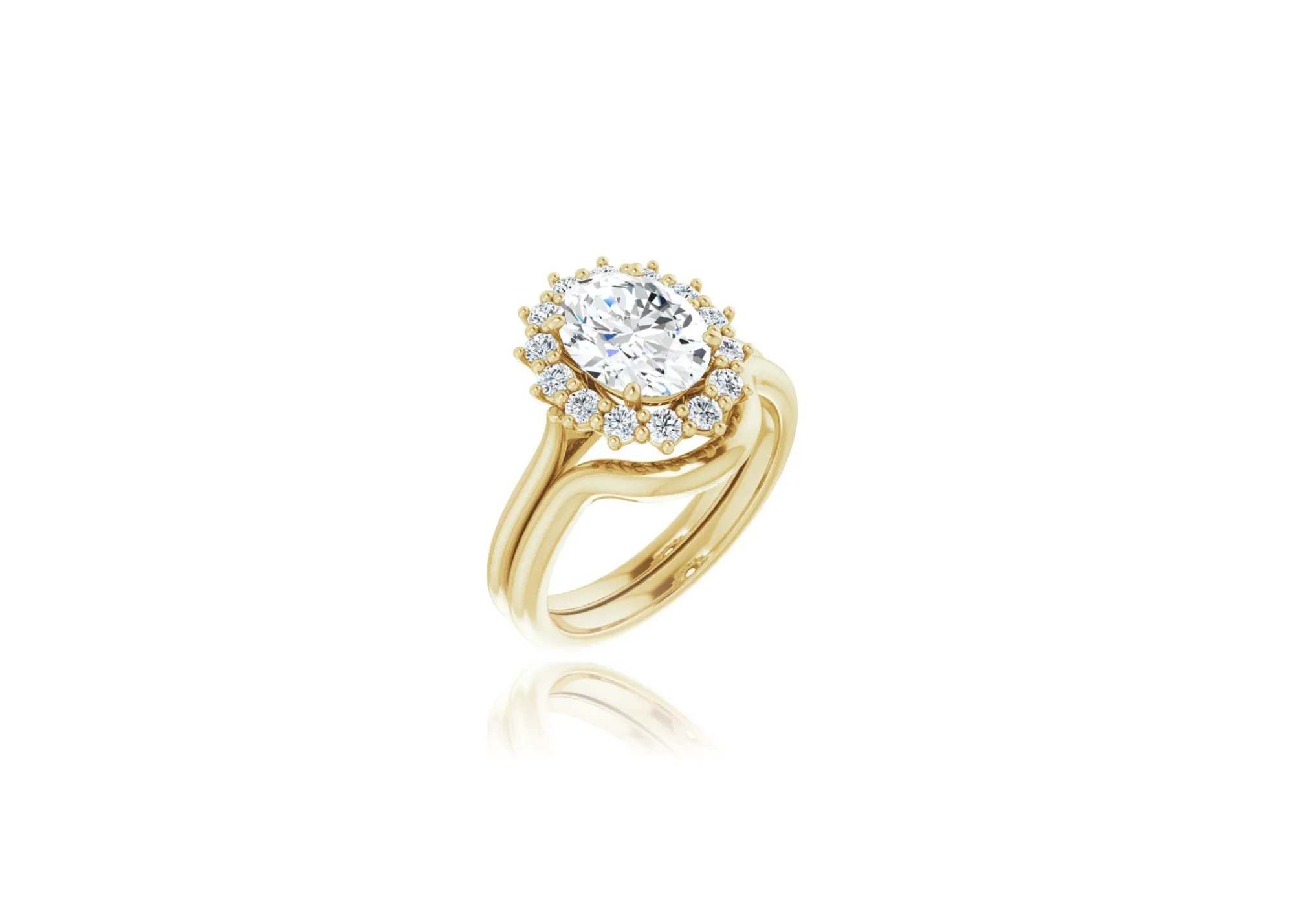 Oval Halo Engagement Ring
