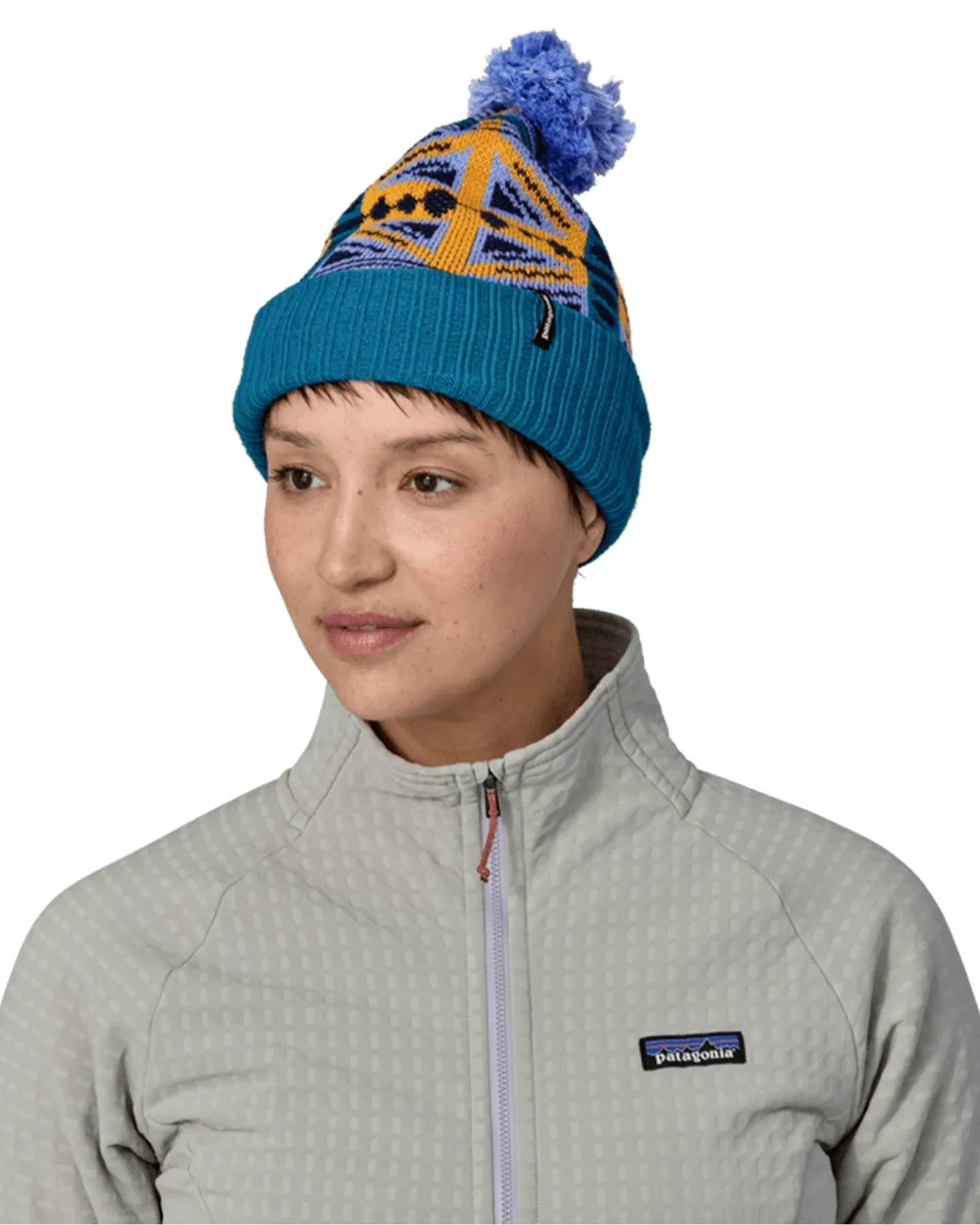 Patagonia Powder Town Beanie - Snow Beam / Pale Periwinkle