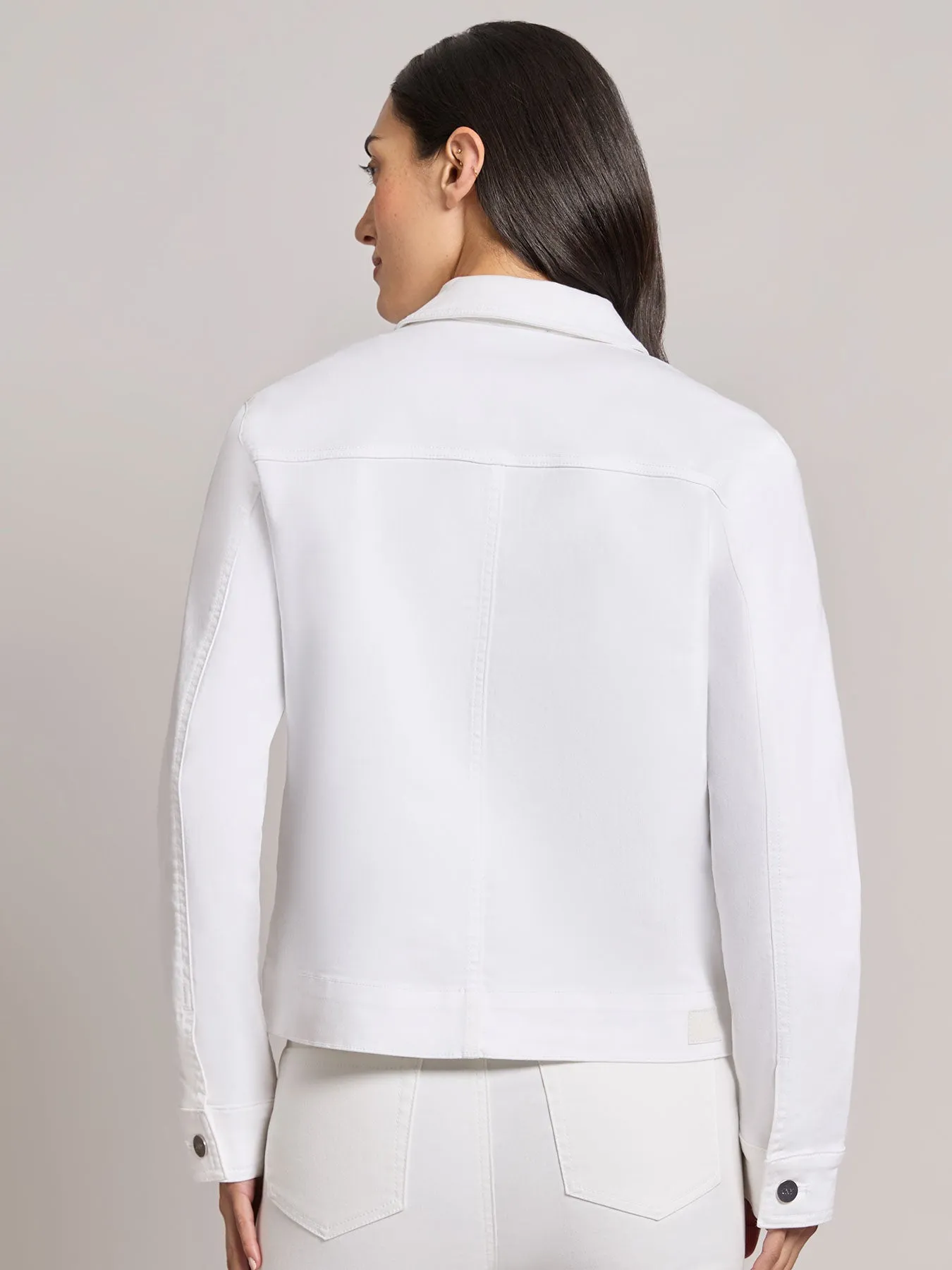 Patch Pocket Denim Jacket, Soft White