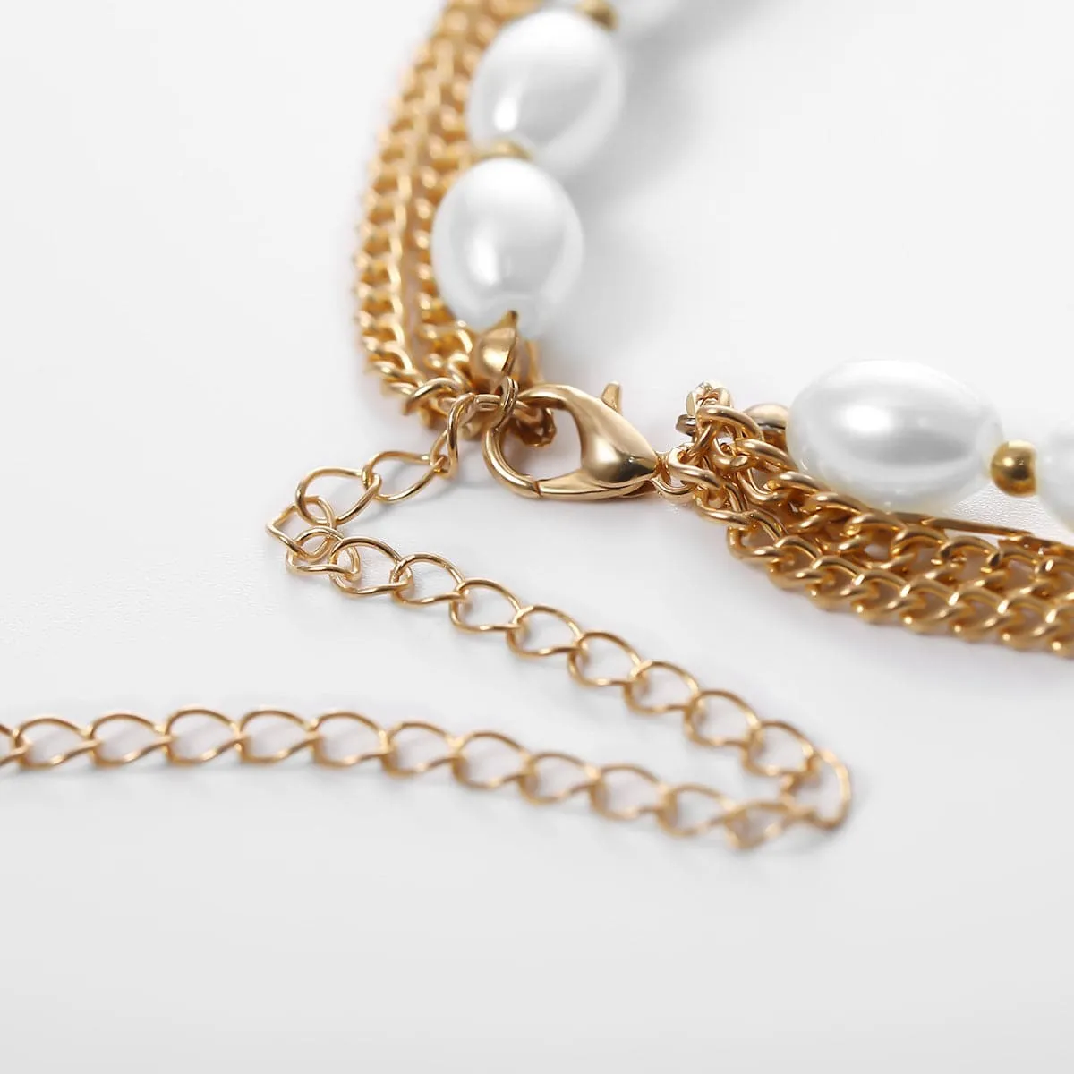 Pearl & 18K Gold-Plated Coin Layered Pendant Necklace