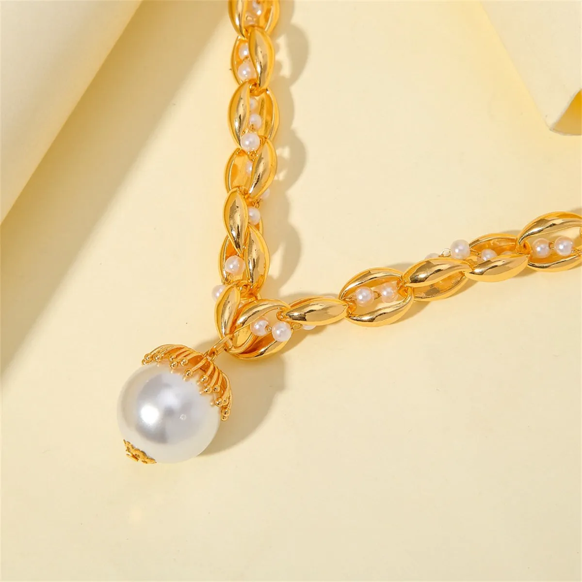 Pearl & 18K Gold-Plated Crossing Twine Choker Necklace