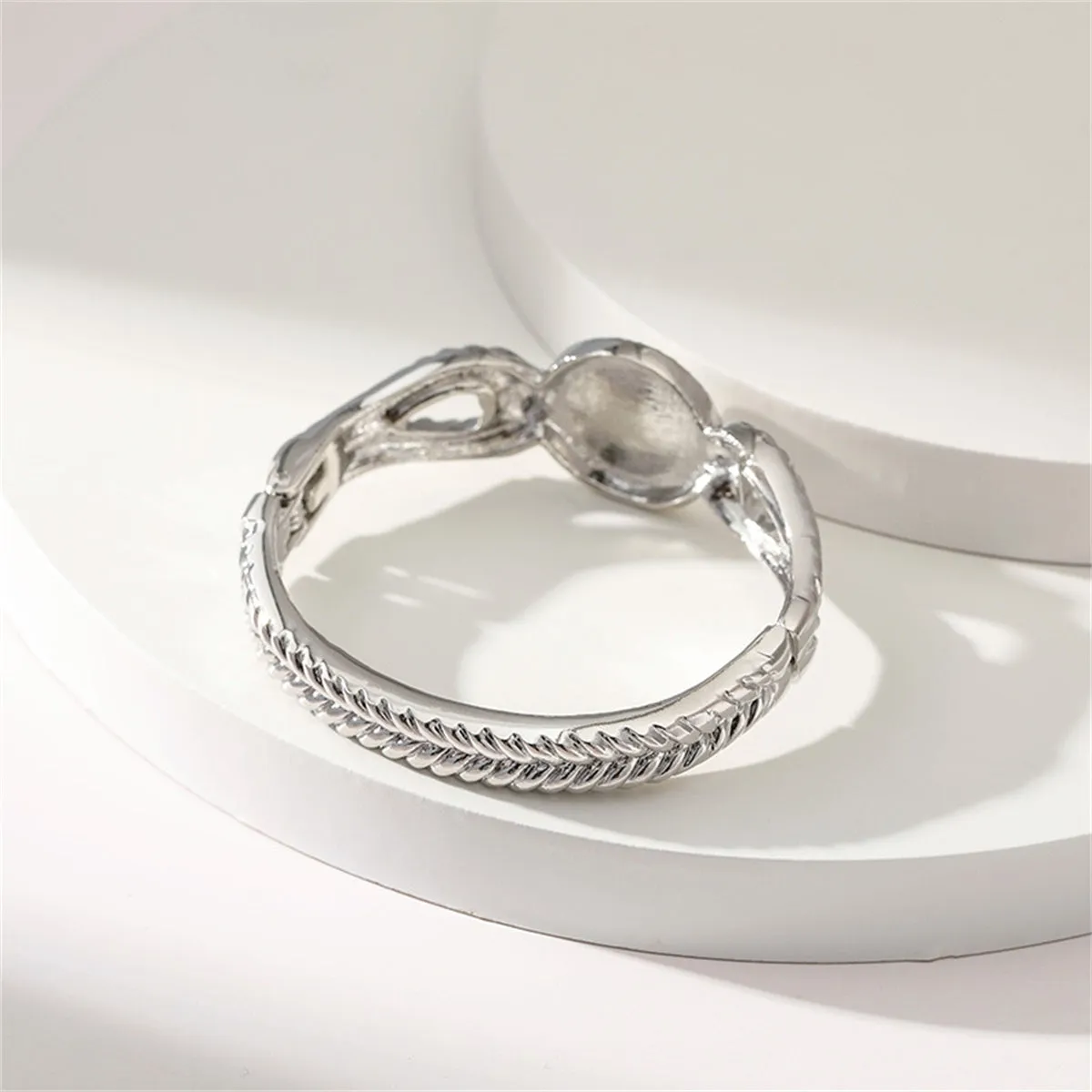 Pearl & Silver-Plated Wing Bangle