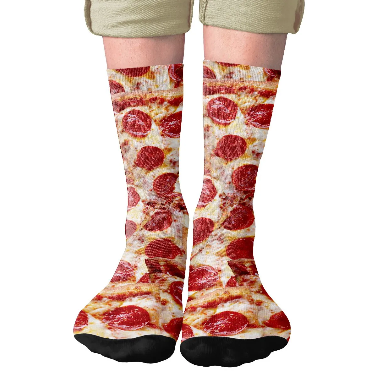 Pepperoni Pizza Adult Crew Socks