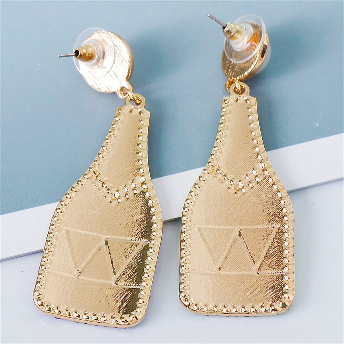 Pink Enamel & Pearl 18K Gold-Plated Bottle Drop Earrings