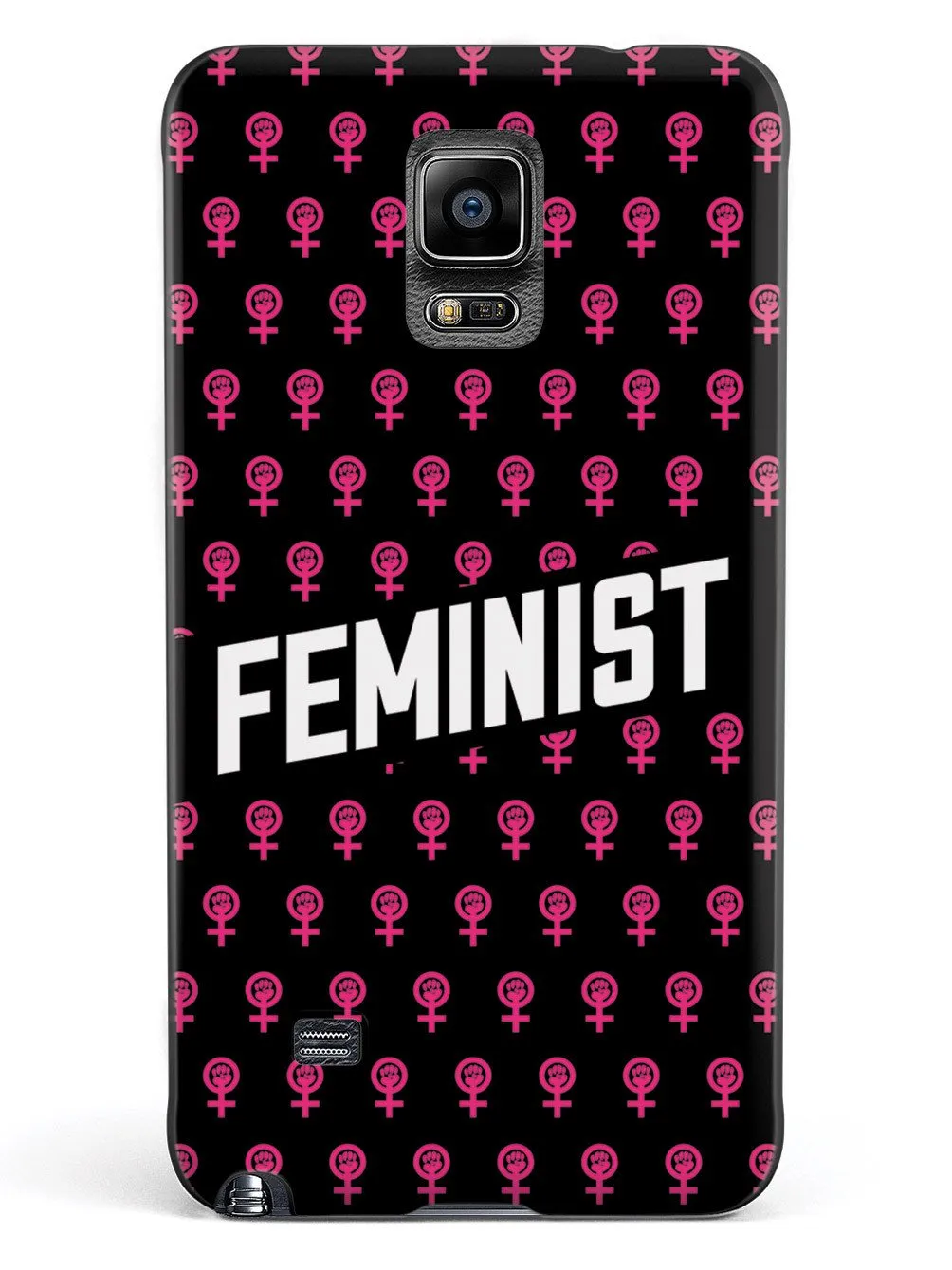 Pink Feminist Pattern - Black Case