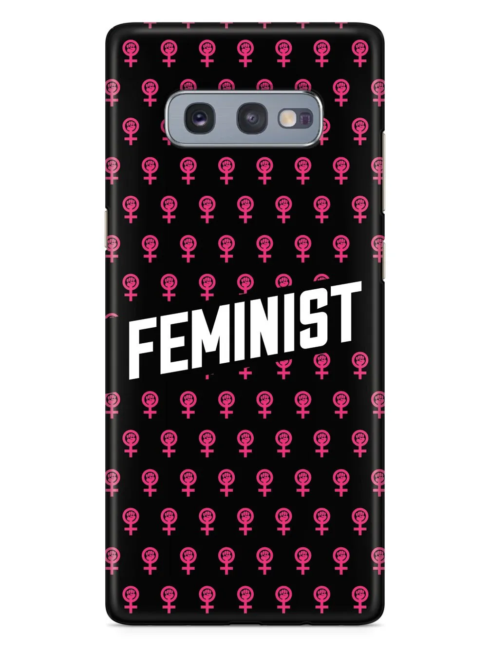 Pink Feminist Pattern - Black Case