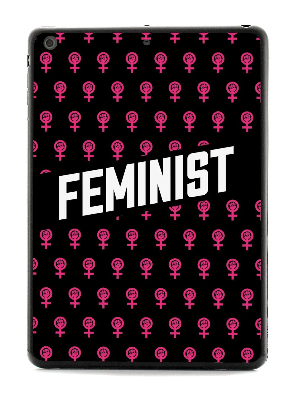 Pink Feminist Pattern - Black Case