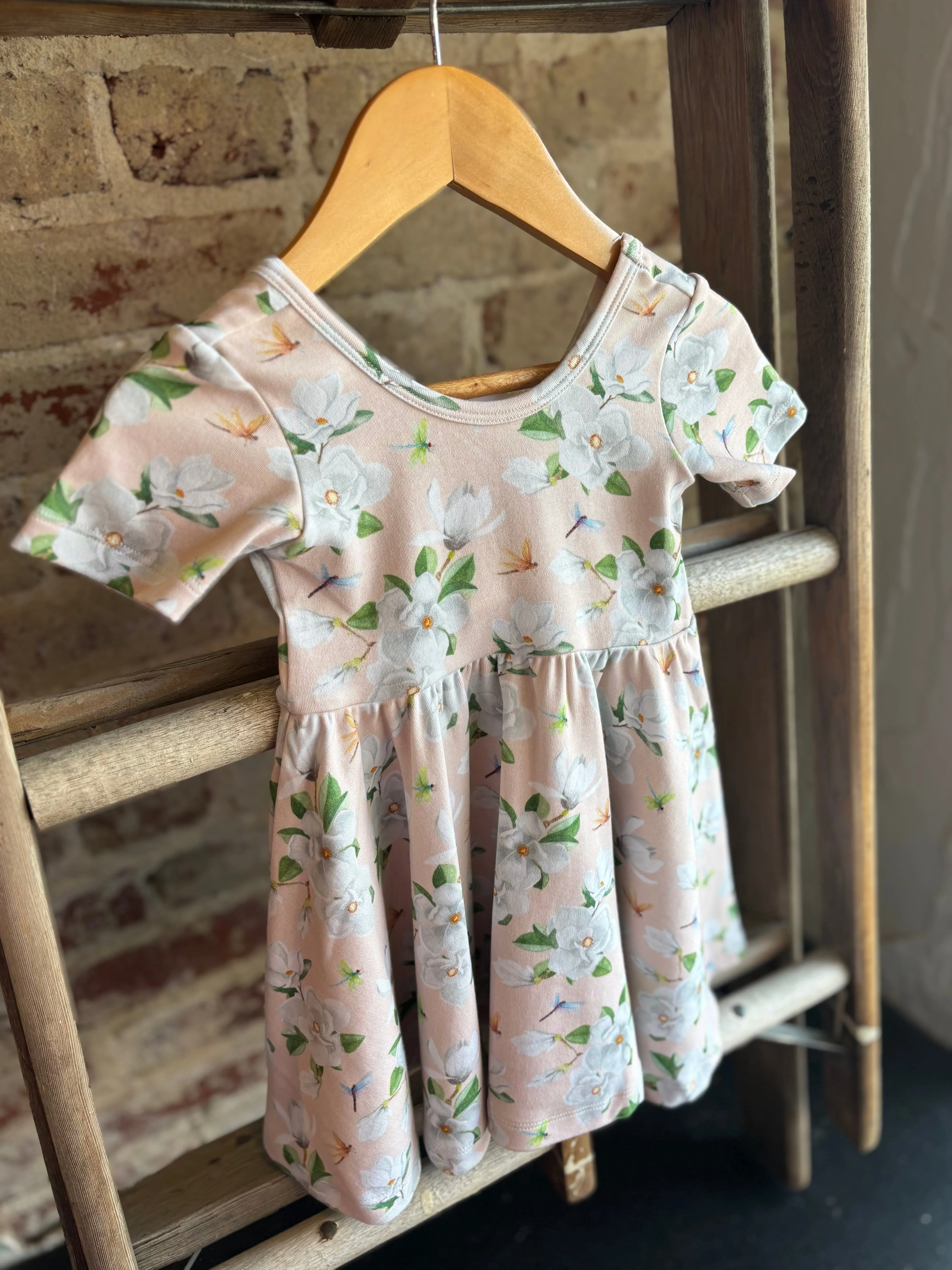 Pink Magnolia Twirl Dress- Toddler/Youth