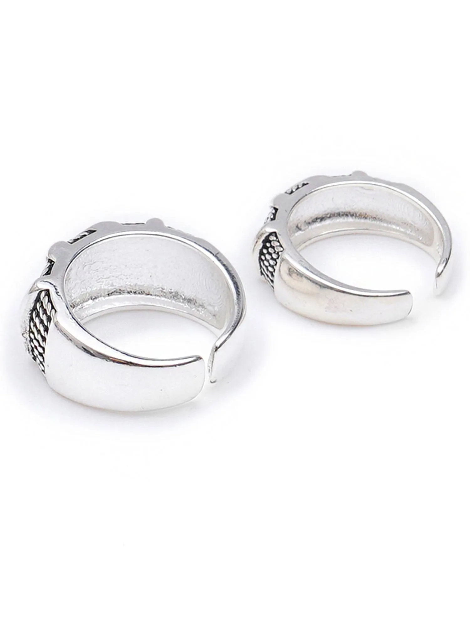 Platinum Plated Elegant Couple Adjustable Band Ring for Men and Women