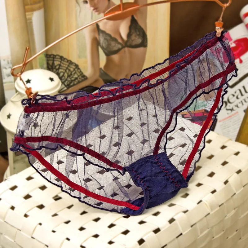 Popular Mesh Transparent Women's Underwear Lightweight Breathable Lace Briefs Women's Pants Pure Cotton Crotch Underwear For Women