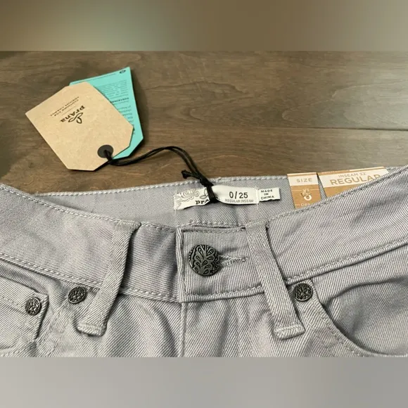 prAna Women's Kayla Jean in Storm Cloud gray - size 0 inseam 32”