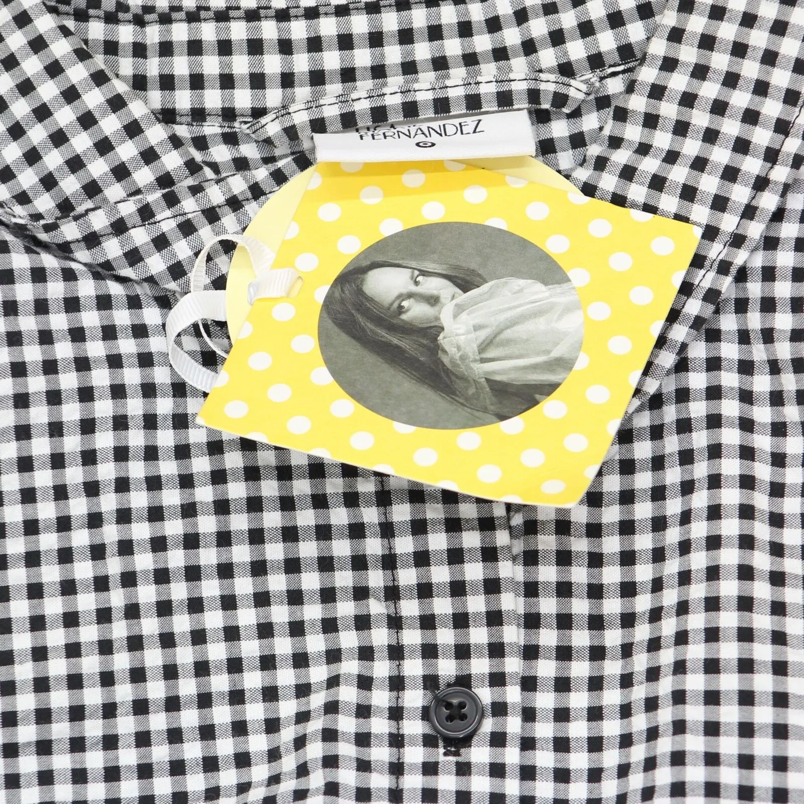 Private Label Women's Small Gingham Button-Front Shirtdress PDD-118