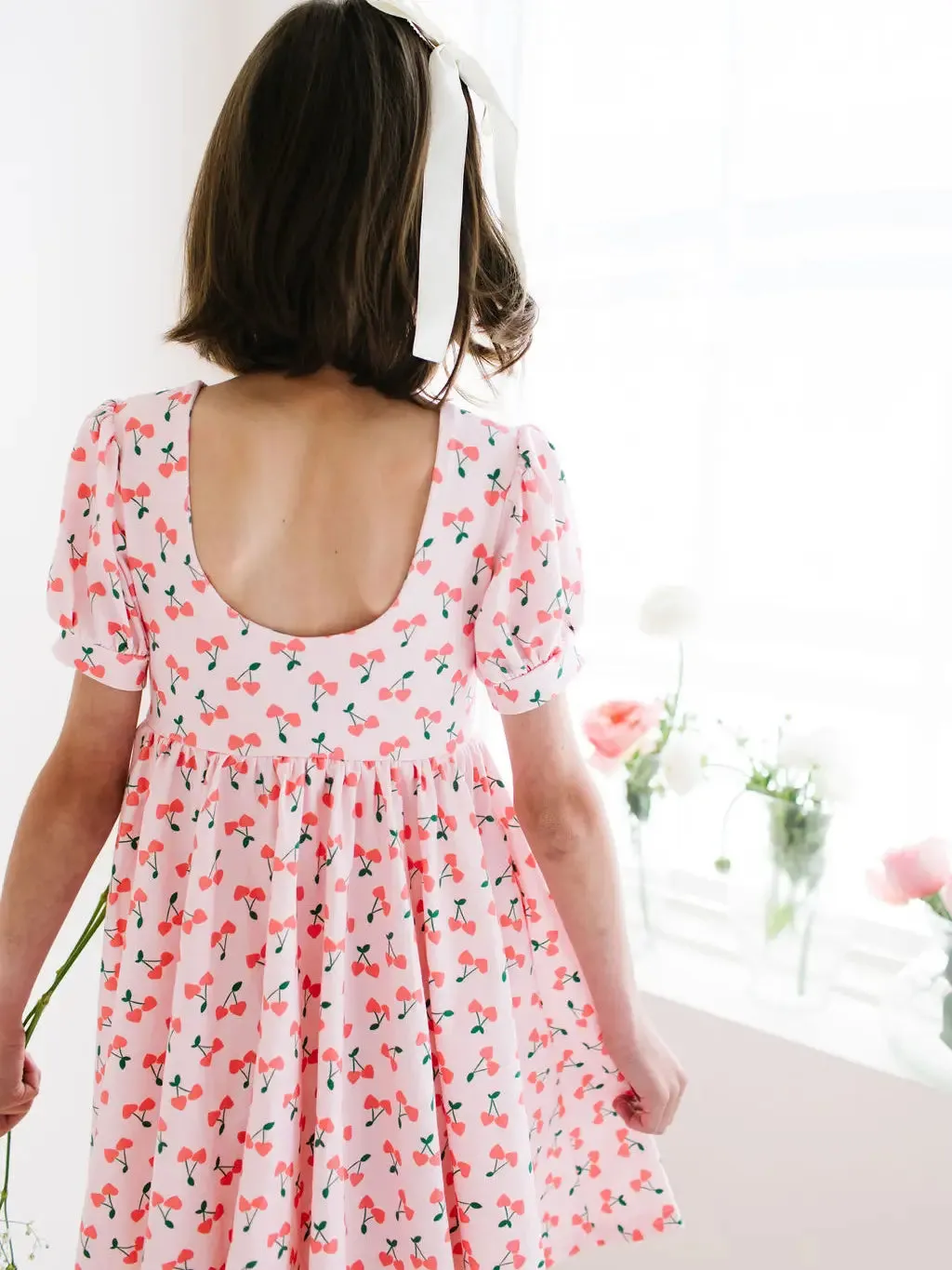 Puff Dress - Cherries