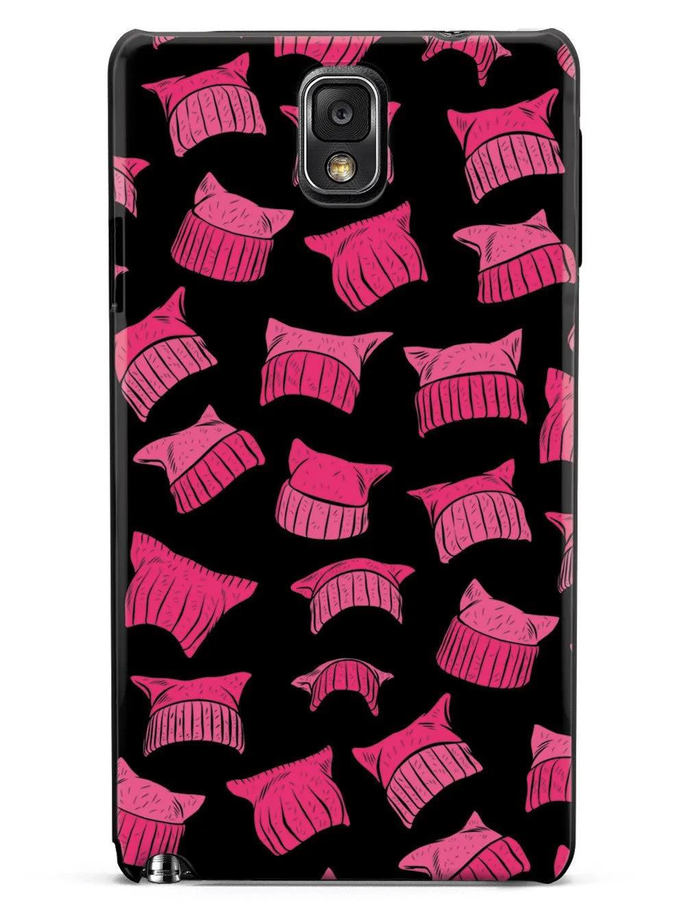 Pussy Hat Pattern - Womens March - Black Case