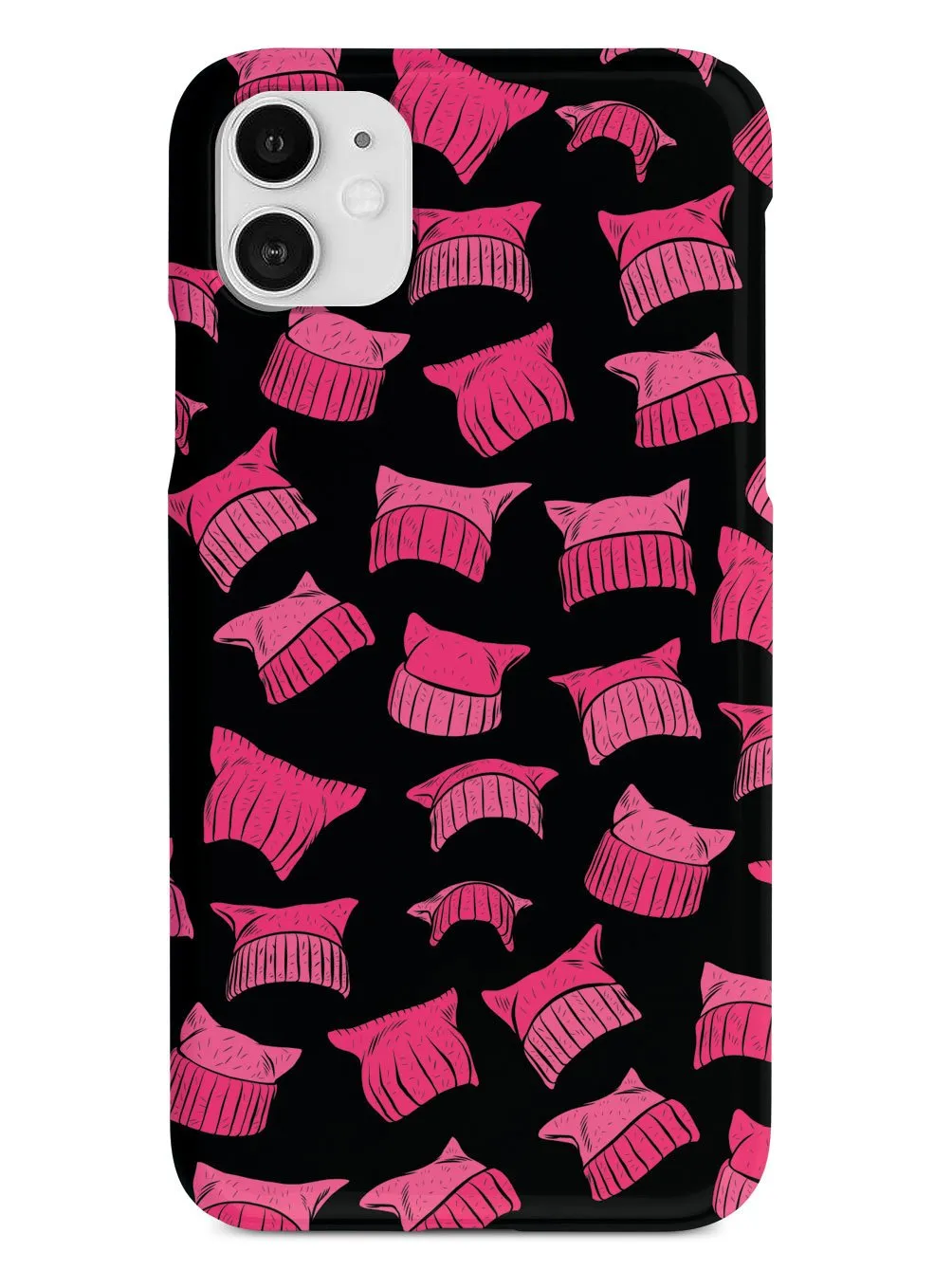Pussy Hat Pattern - Womens March - Black Case