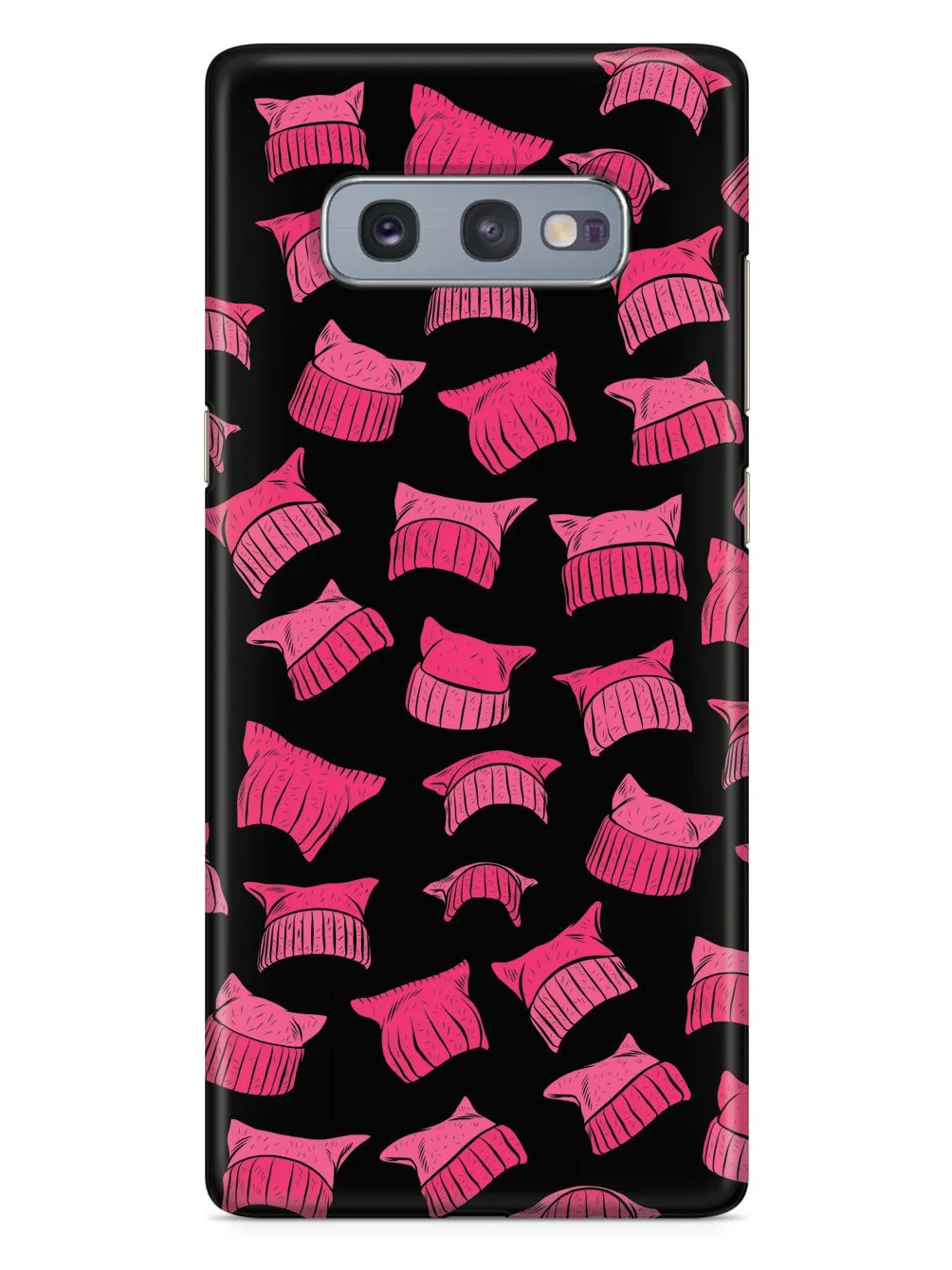 Pussy Hat Pattern - Womens March - Black Case