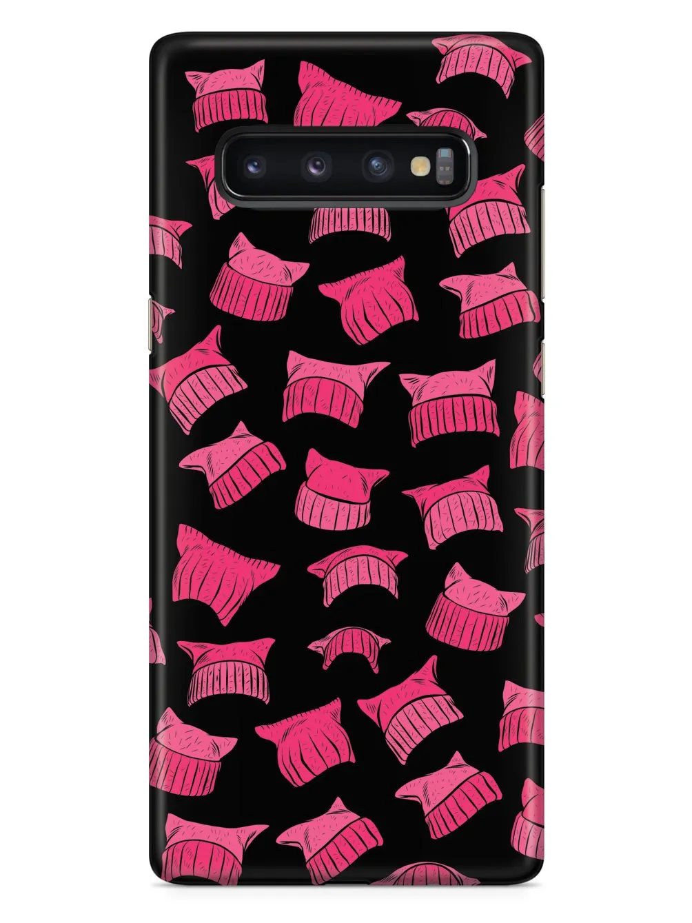 Pussy Hat Pattern - Womens March - Black Case