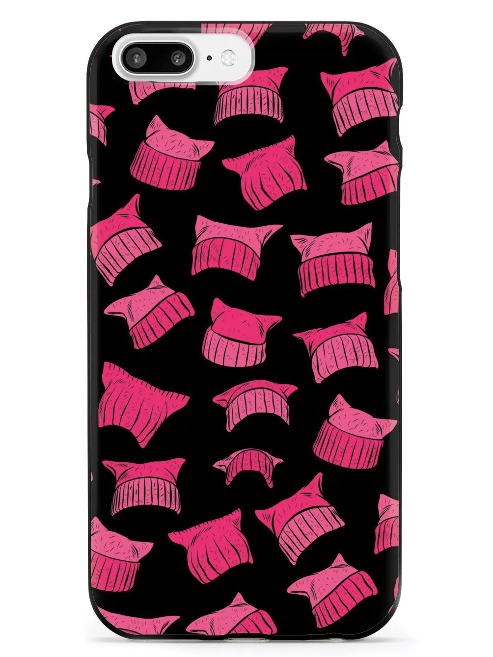 Pussy Hat Pattern - Womens March - Black Case