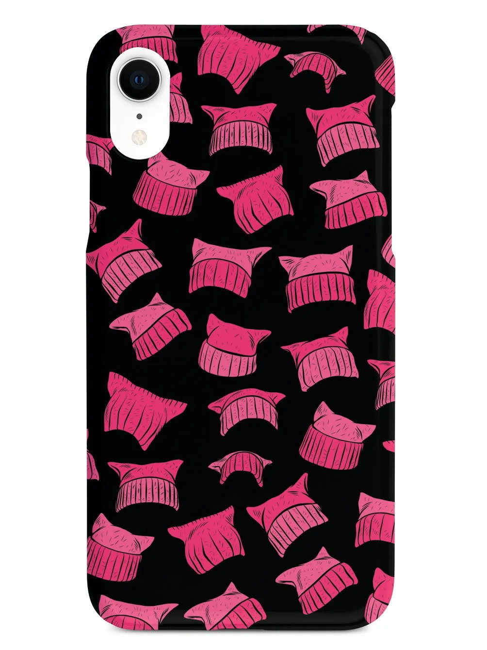Pussy Hat Pattern - Womens March - Black Case