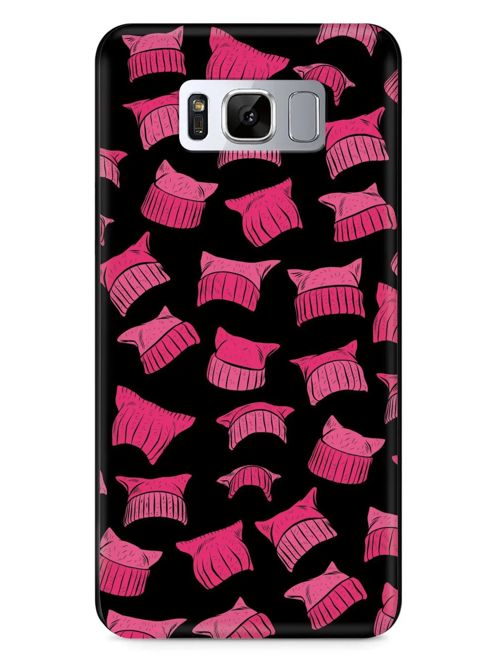 Pussy Hat Pattern - Womens March - Black Case
