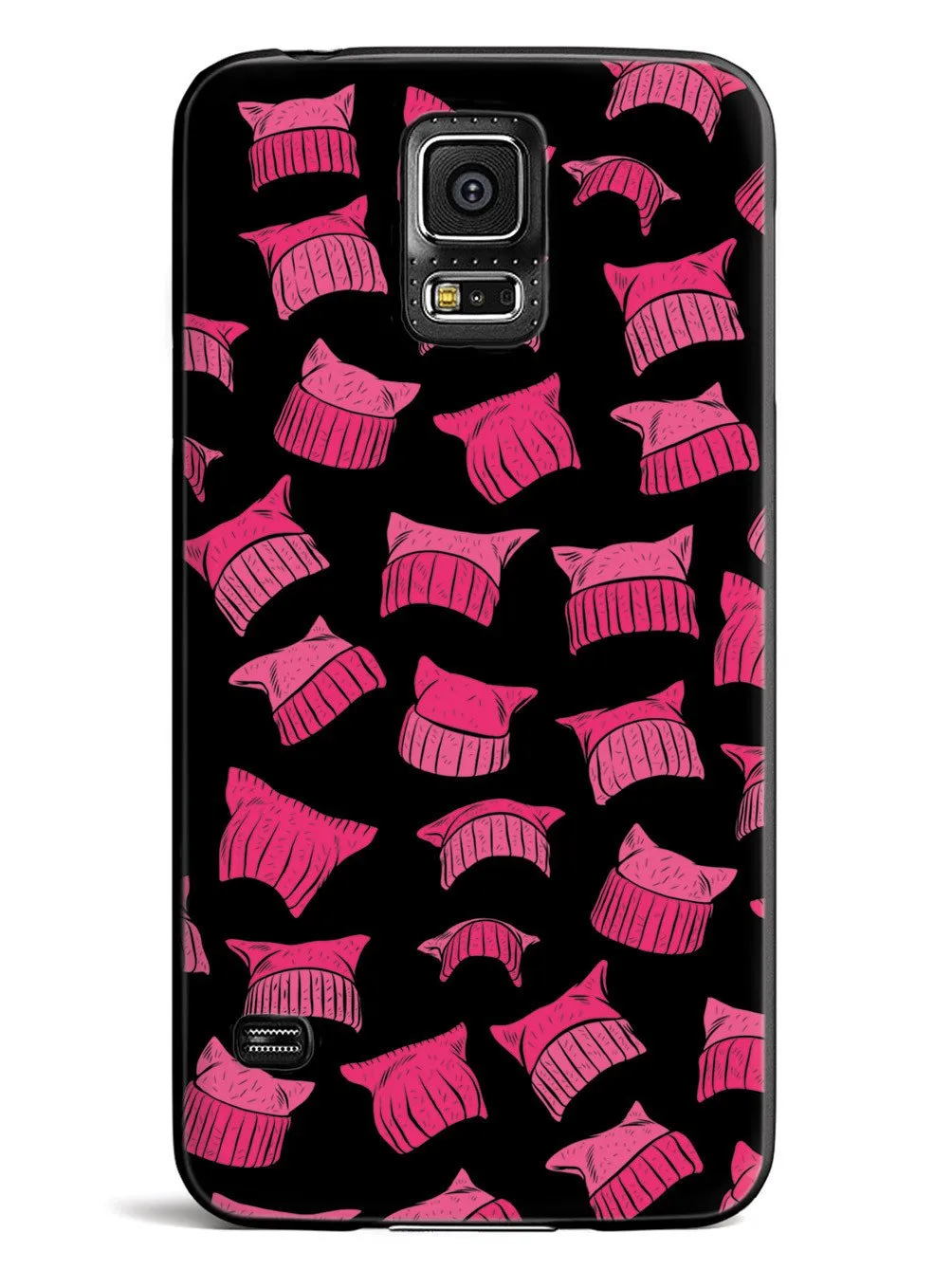 Pussy Hat Pattern - Womens March - Black Case