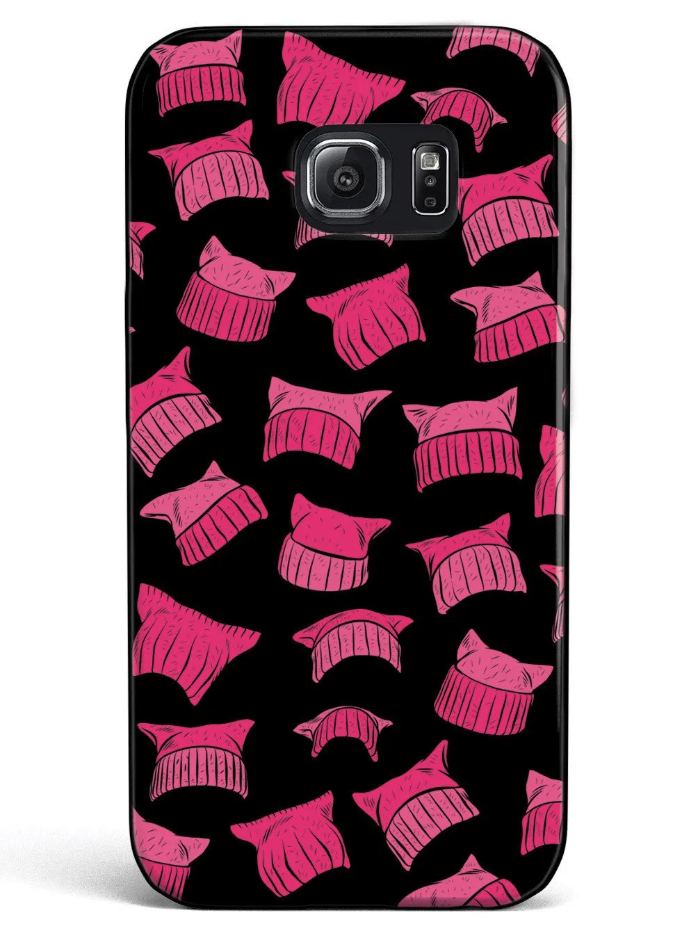 Pussy Hat Pattern - Womens March - Black Case