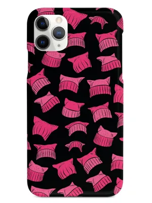 Pussy Hat Pattern - Womens March - Black Case