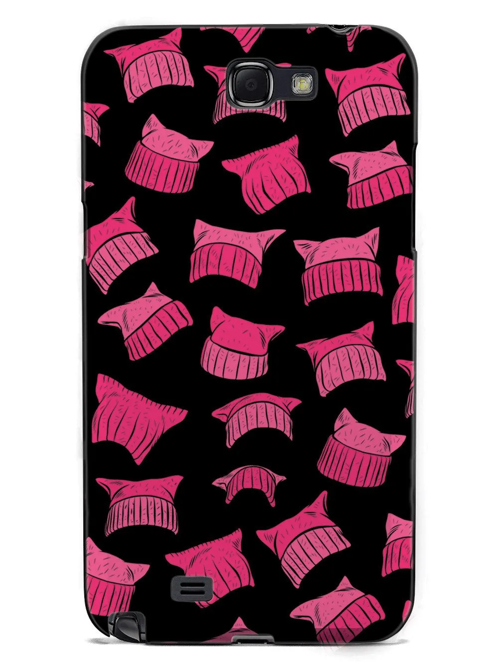 Pussy Hat Pattern - Womens March - Black Case