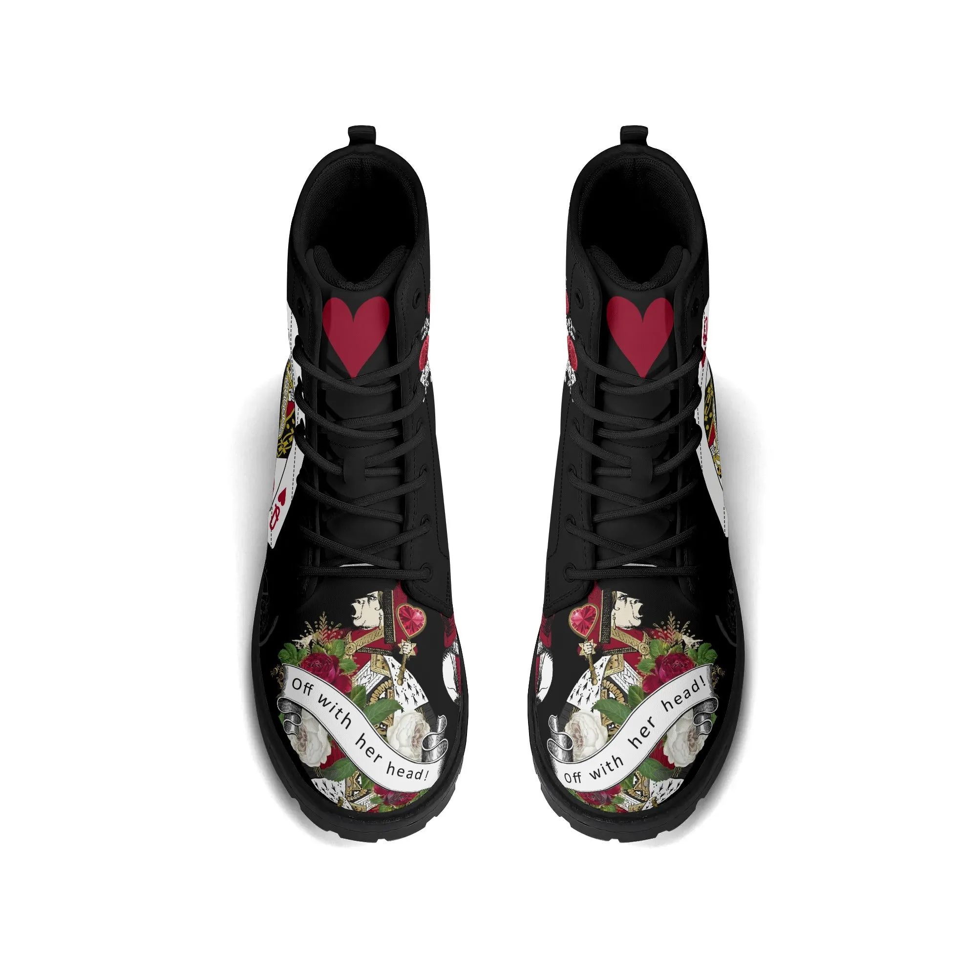 Queen of Hearts Off With Her Head - Mens Vegan Boots