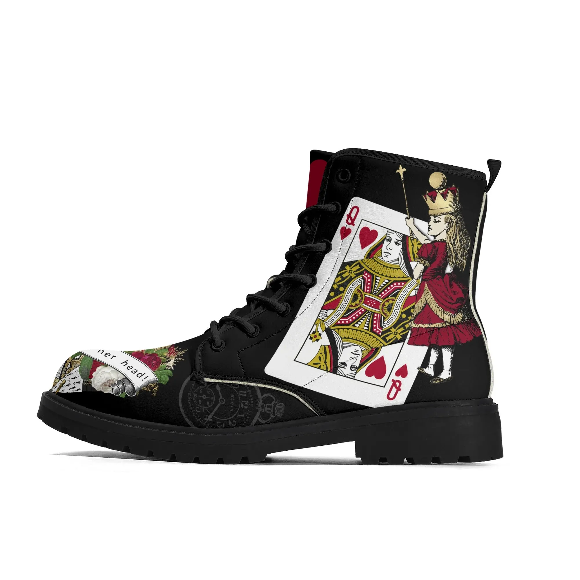 Queen of Hearts Off With Her Head - Mens Vegan Boots
