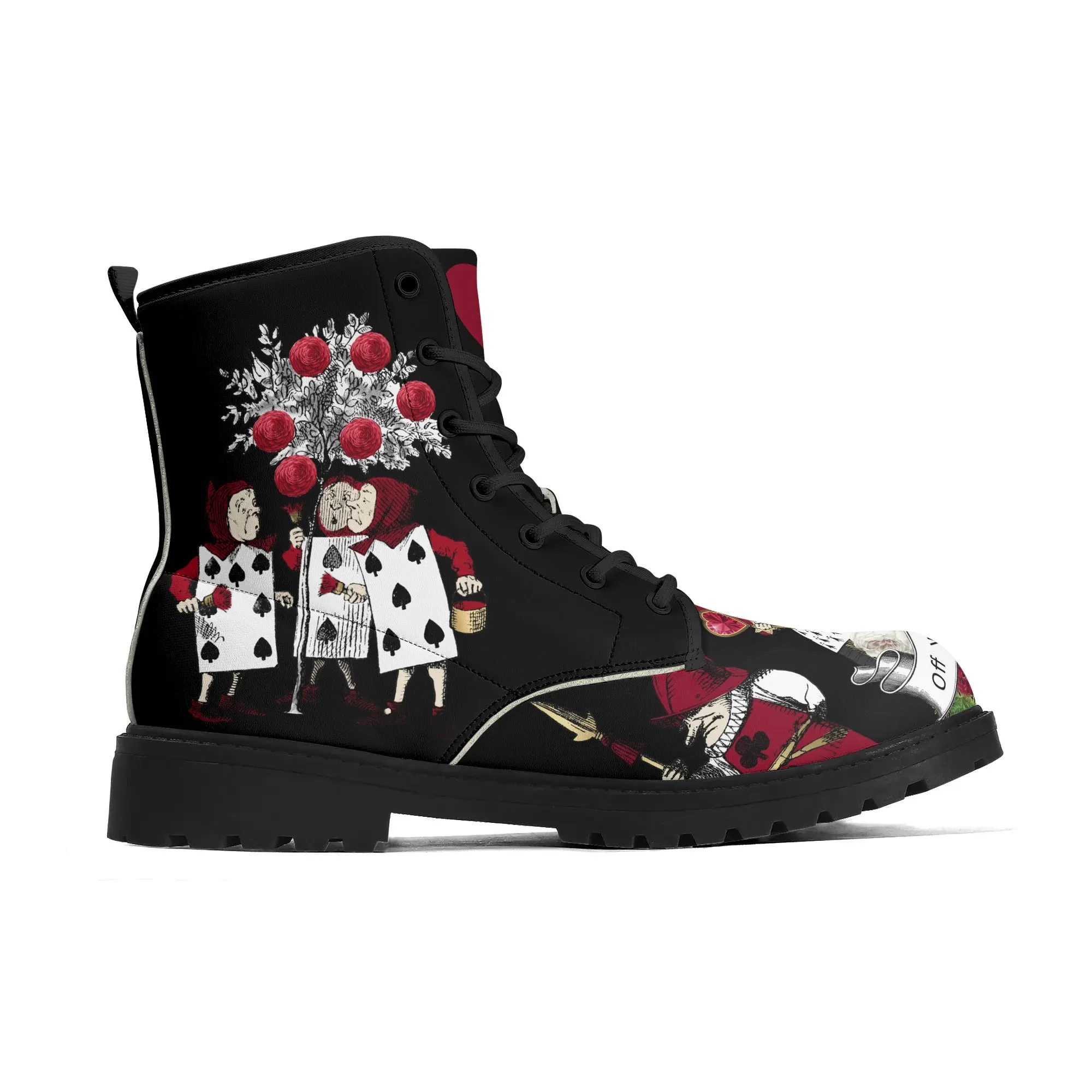 Queen of Hearts Off With Her Head - Mens Vegan Boots