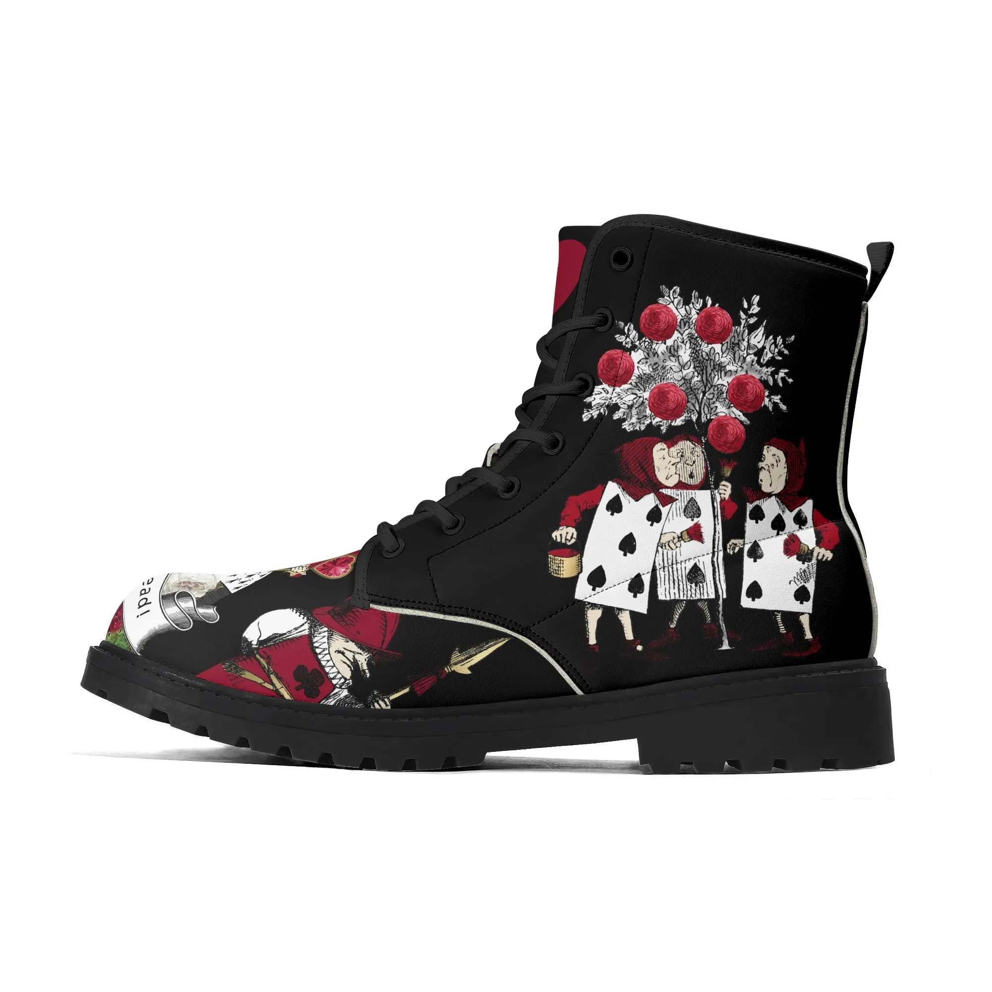 Queen of Hearts Off With Her Head - Mens Vegan Boots