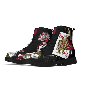 Queen of Hearts Off With Her Head - Mens Vegan Boots