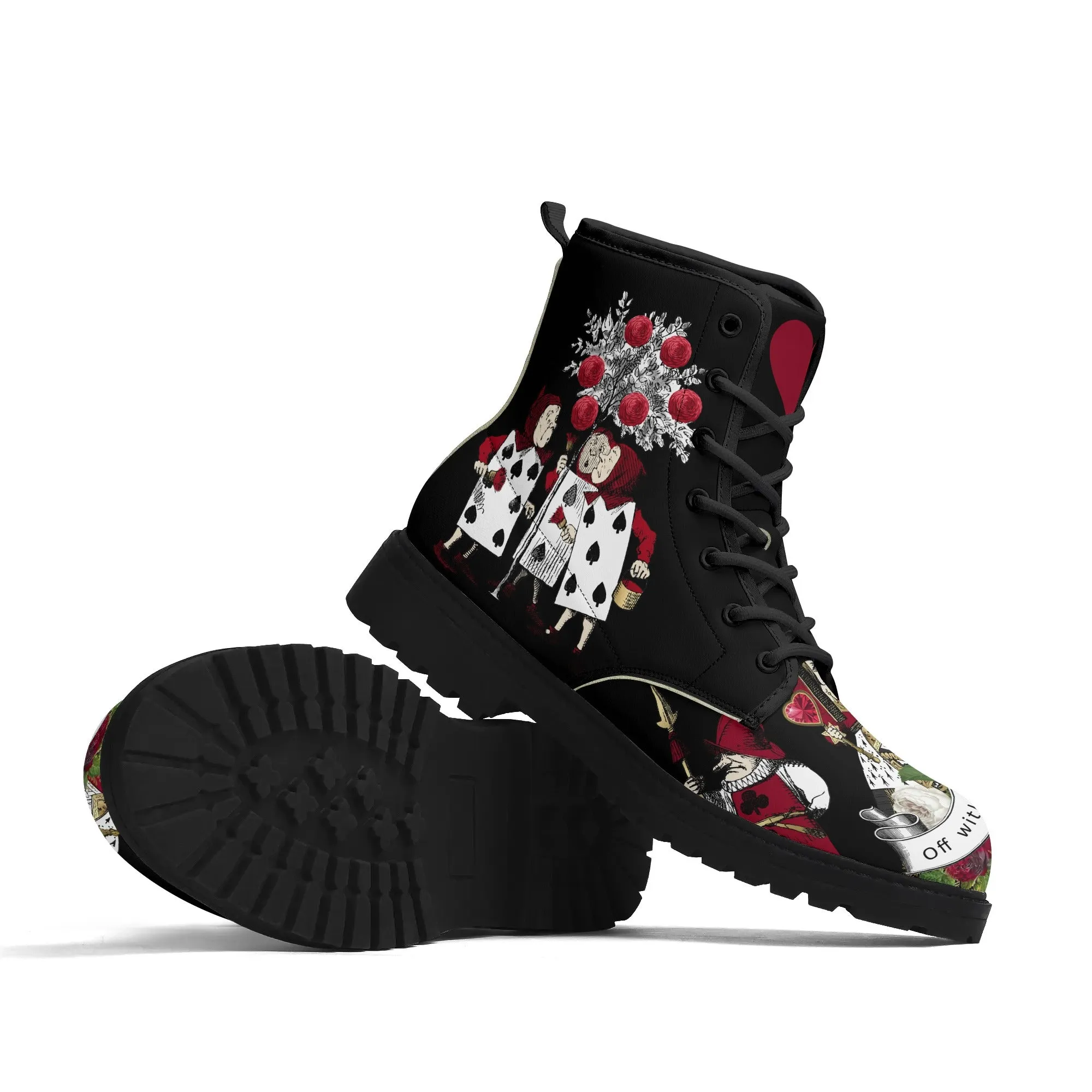 Queen of Hearts Off With Her Head - Mens Vegan Boots