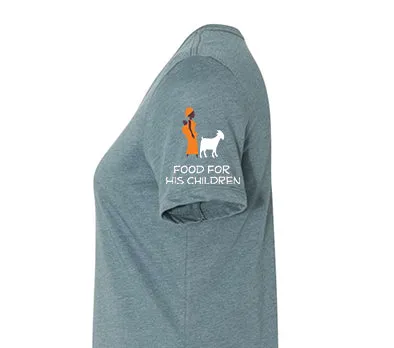 "Food For His Children" Women's Relaxed Tee - Don't love in word alone, but in truth and deeds.