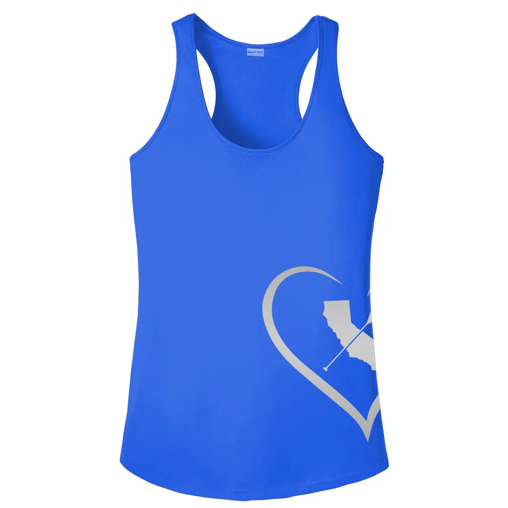 "iHeart Cali Paddler" Racerback Womens Jersey