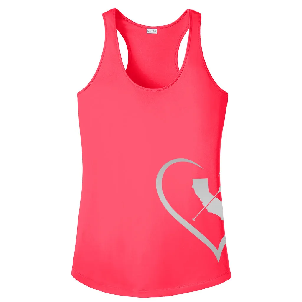 "iHeart Cali Paddler" Racerback Womens Jersey