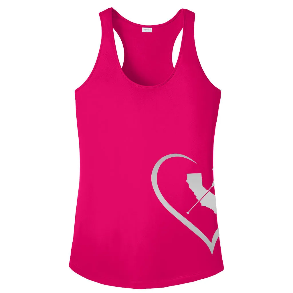 "iHeart Cali Paddler" Racerback Womens Jersey