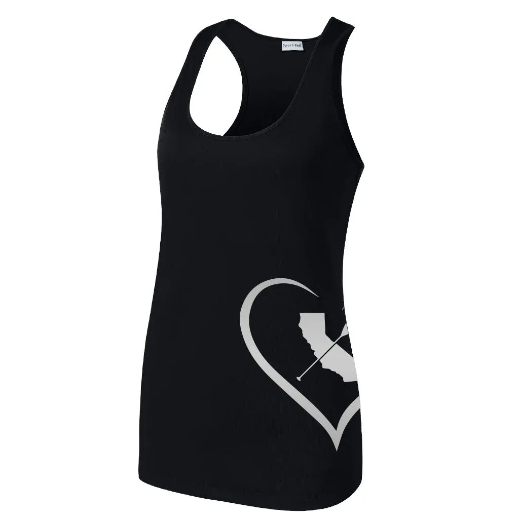 "iHeart Cali Paddler" Racerback Womens Jersey