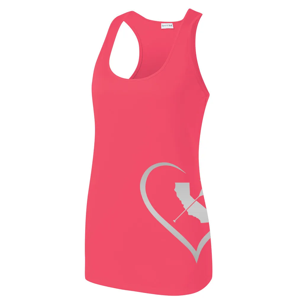 "iHeart Cali Paddler" Racerback Womens Jersey